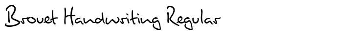 Brouet Handwriting Regular